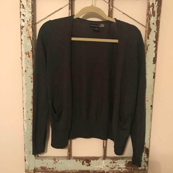 Sweaters - Charcoal Gray Cardigan, Medium